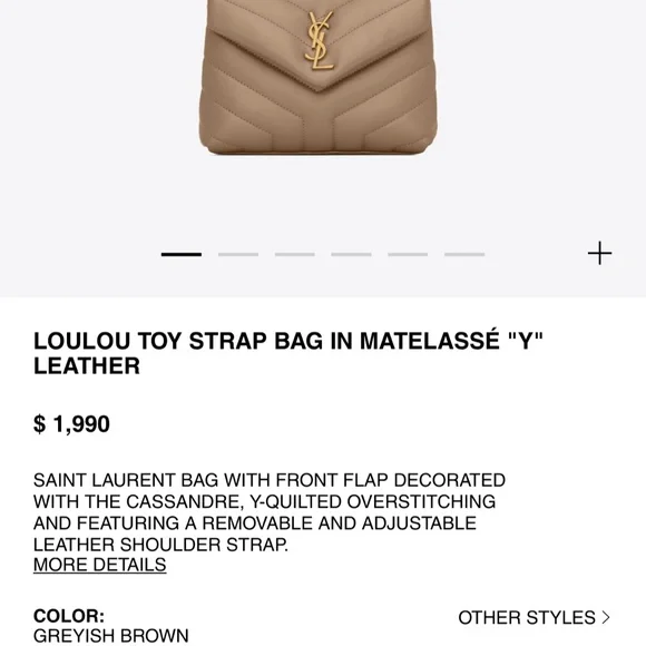 Yves Saint Laurent Beige Mini Bag - Picture 4 of 11